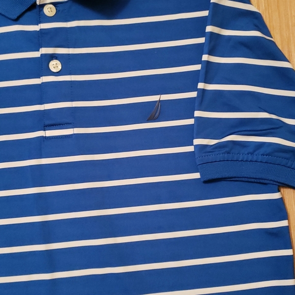 Nautica blue and white stripped shirt - Picture 2 of 3